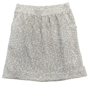 Ivanka Trump Girls Grey White Textured Knit Skirt Size S Pink Lining Pockets